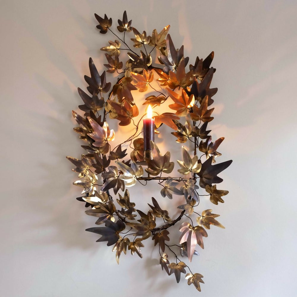 Patinated+Ivy+Sconce