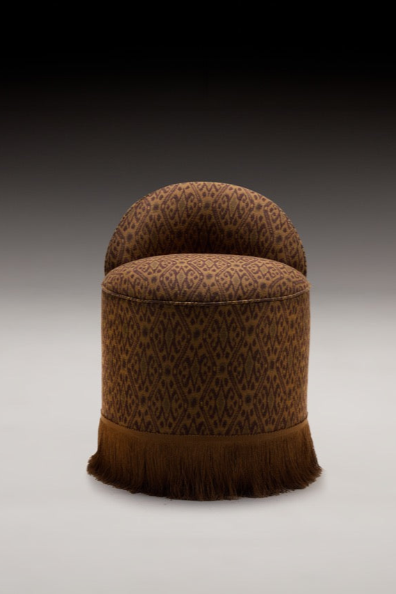 INFERI STOOL IN WOVEN IKAT BY CC MOULTON