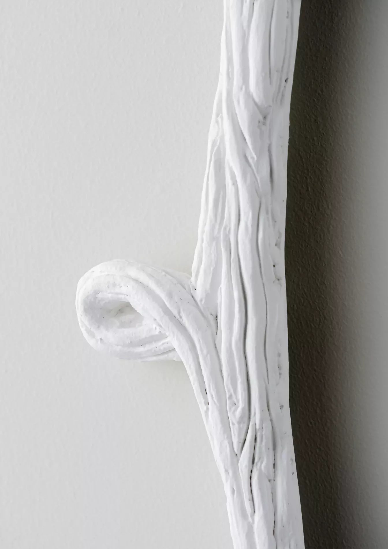 White wisteria frame on a gradient gray background, available  to buy on the-salon.com. SALON curates the finest , unique, handmade pieces from the interior industry's best makers and brands. Shop luxury furniture, lighting, rugs, art, antiques and vintage pieces and accessories from SALON interior designed rooms.