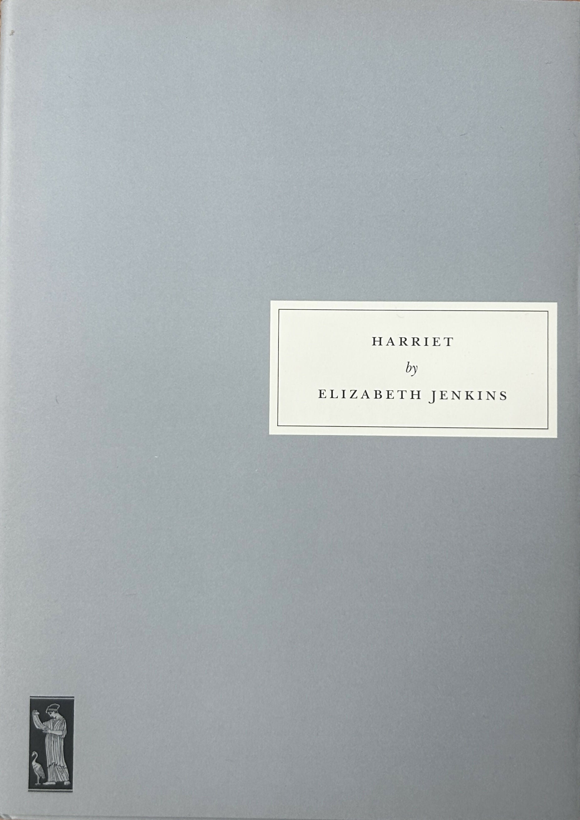 Book cover of 'Harriet' by Elizabeth Jenkins with a gray background, available to buy on the-salon.com. SALON curates the finest , unique, handmade pieces from the interior industry's best makers and brands. Shop luxury furniture, lighting, rugs, art, antiques and vintage pieces and accessories from SALON interior designed rooms.
