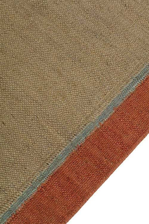 VANDERHURD_PLAIN-WITH-BORDER_SUNCORAL_HAND-SPUN-HEMP-DHURRIE_ANGLE_Digital.Res-500
