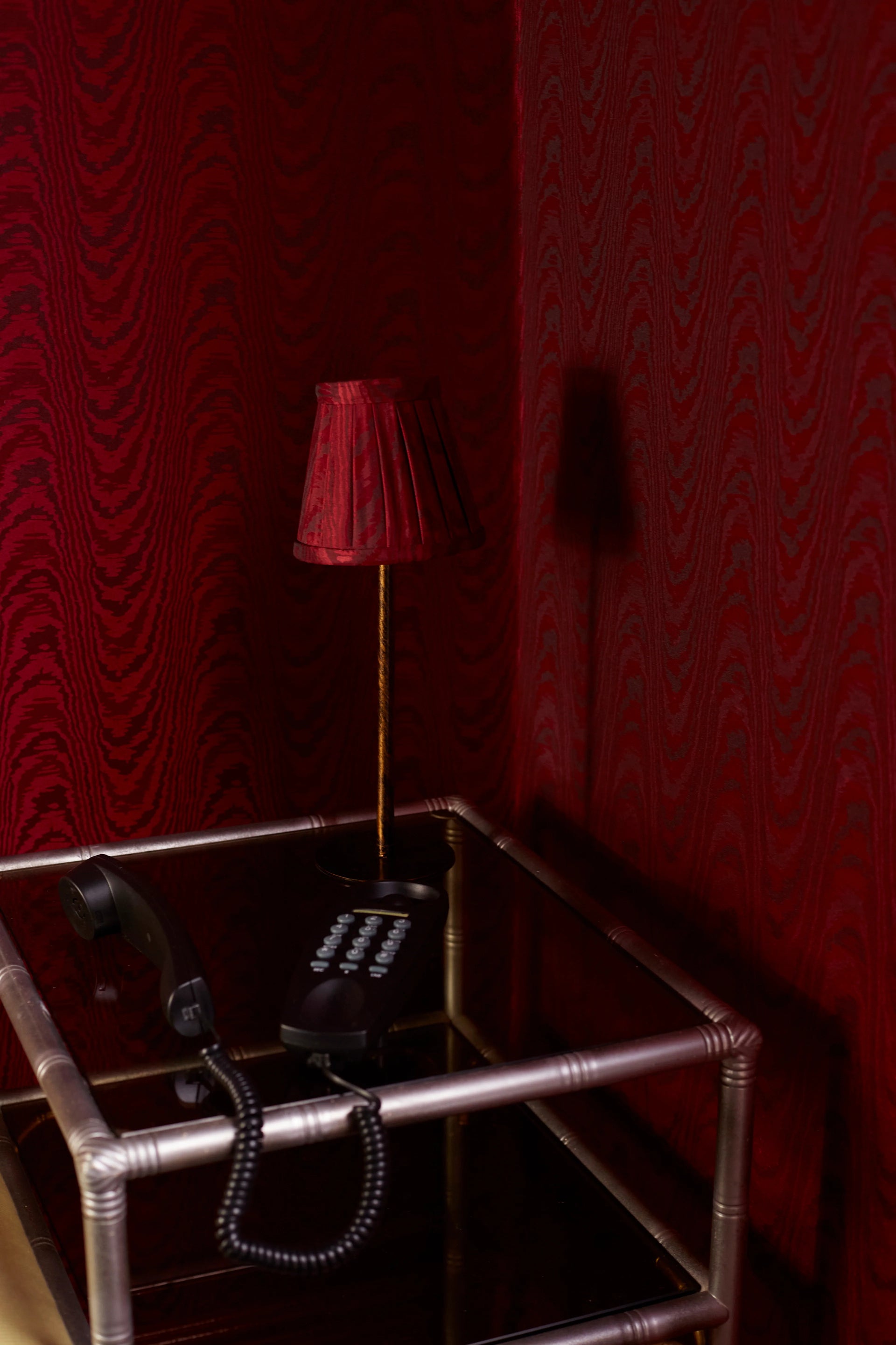 MOIRÉ TISSÉ LOULOU'S ROUGE PAPER BACKED WALL COVERING BY CC MOULTON