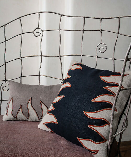 Flame pillow, available at the-salon.com. SALON curates the finest , unique, handmade pieces from the interior industry's best makers and brands. Shop luxury furniture, lighting, rugs, art, antiques and vintage pieces and accessories from SALON interior designed rooms.
