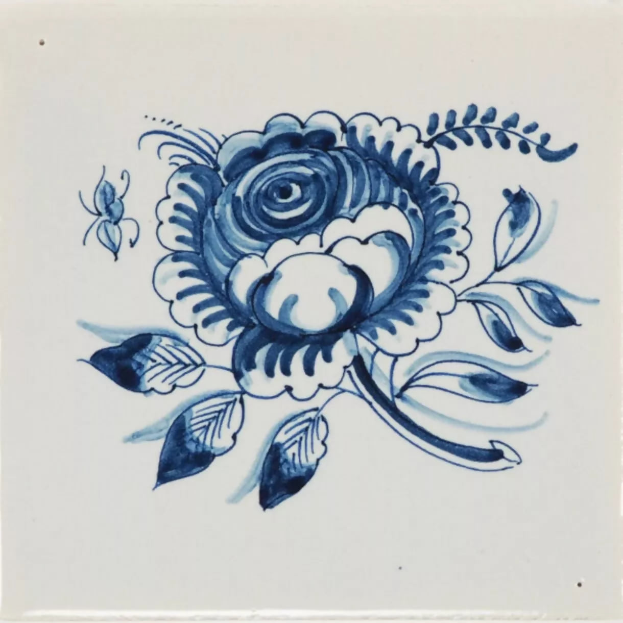 Blue floral design on a white background,  available  to buy on the-salon.com. SALON curates the finest , unique, handmade pieces from the interior industry's best makers and brands. Shop luxury furniture, lighting, rugs, art, antiques and vintage pieces and accessories from SALON interior designed rooms.